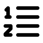 List Numbers SVG Icon